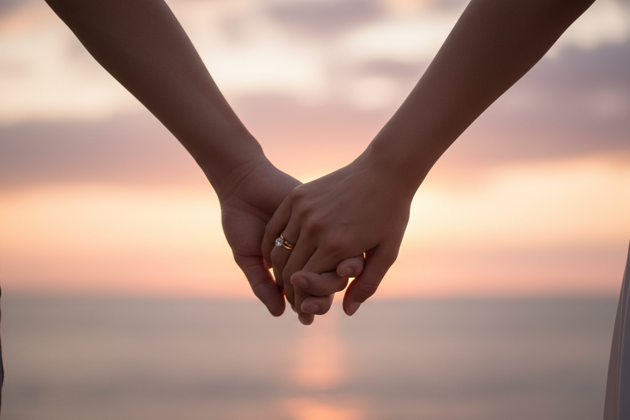Valentine Holding Hands